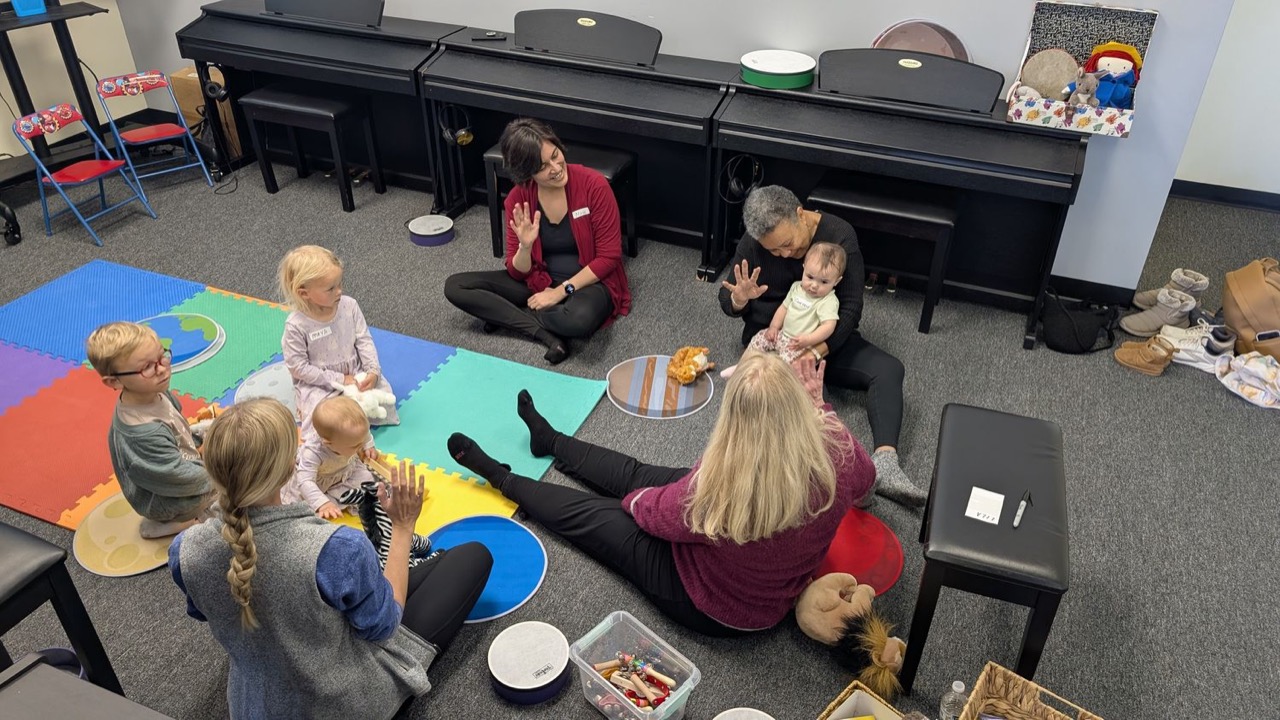 A group class in session at a real studio